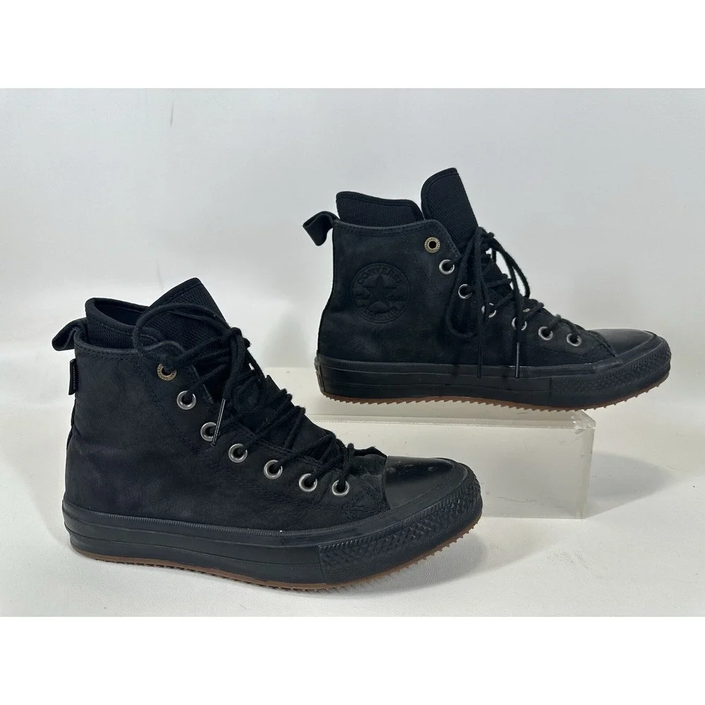 Converse All Star Waterproof Nubuck Black 157460C Mens 6 Women 8 Neoprene Gum‎